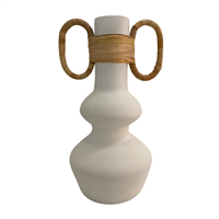 White vase porcelain, w/ears, 16x15x30cm
